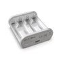 ISDT A4 Air 4-Bay AAA Battery Charger 18W AA Smart Battery Charger USB Input Househould battery Charger Wireless Operation for Rechargeable AA 10500 12500 Ni-MH/CD LiHv LiFePO4 Eneloop Battery