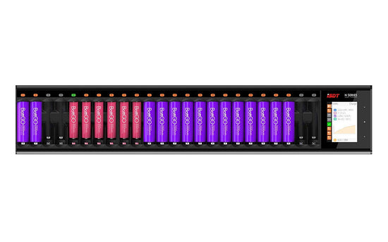 ISDT N24 LCD 24-Slot Battery Charger for Rechargeable Batteries, 48W Fast Charger for AA/AAA Batteries